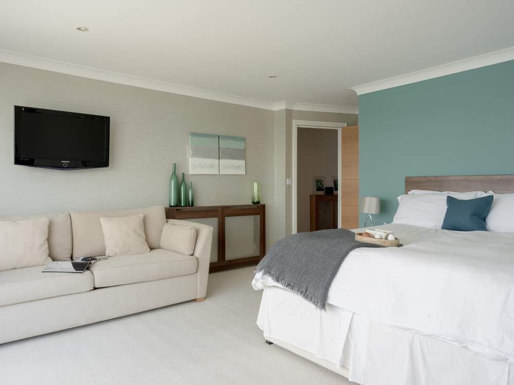 The apartment is spacious throughout.
