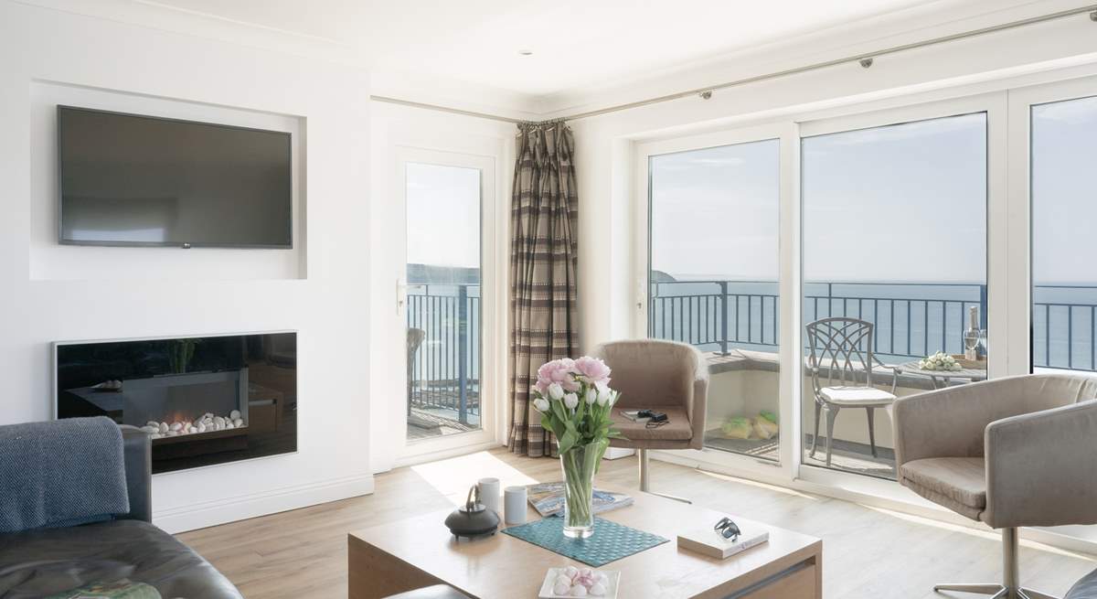 The sitting-area offers the perfect spot to relax before hitting the beach for the day.