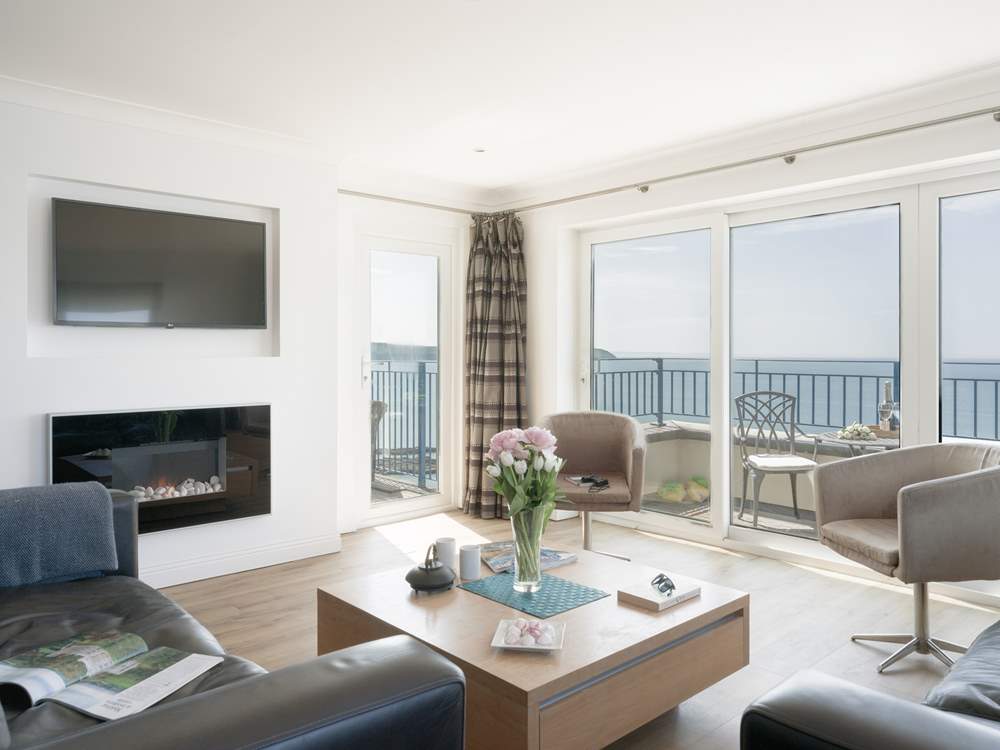 The sitting-area offers the perfect spot to relax before hitting the beach for the day.
