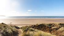 The sand dunes are perfect for a game of hide and seek.