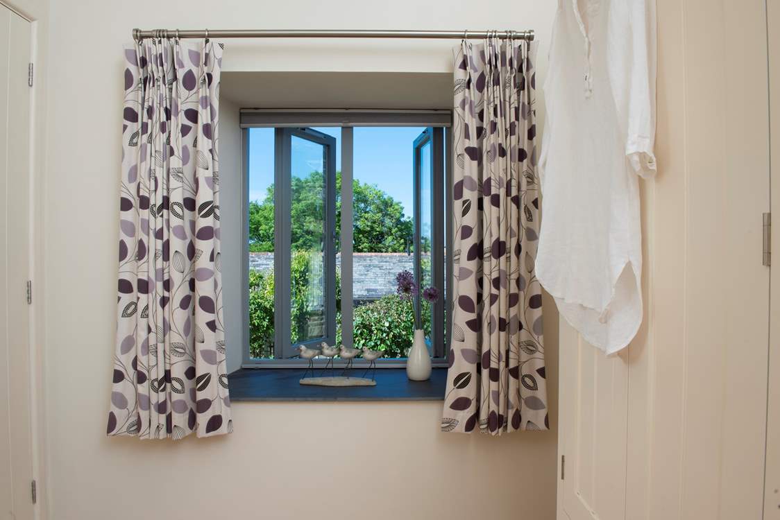 You can look out over the central courtyard and the countryside beyond.