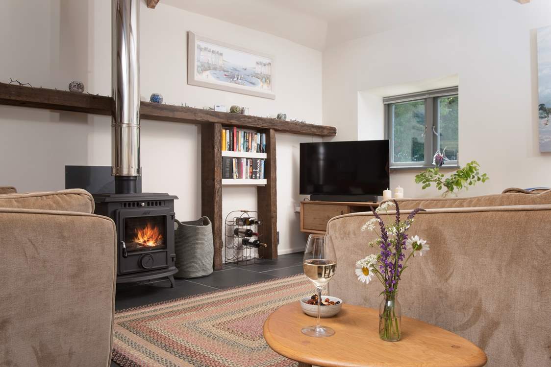 On chillier days, throw a log on the wood-burner and raise a glass to your holiday retreat.