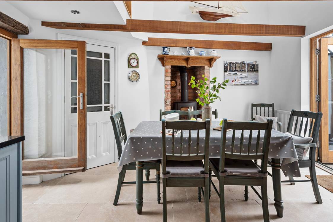 The kitchen/breakfast-room has a wood-burner - making this an ideal retreat all year round.