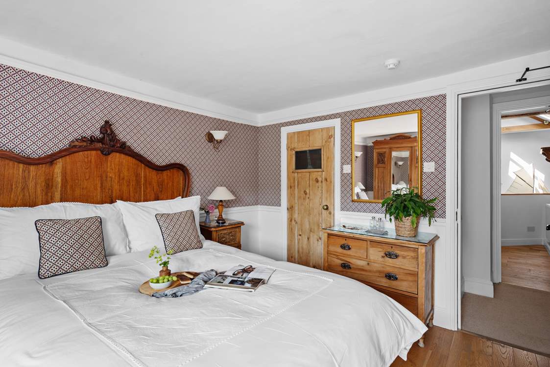 A super comfy double bed awaits in bedroom 1.