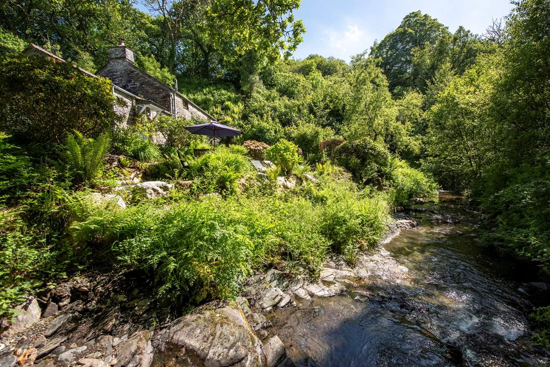 The River Valency flows through the garden.