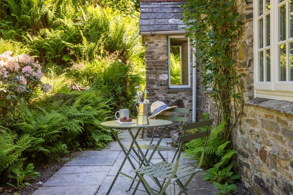 The front terrace is the perfect spot for a morning coffee.