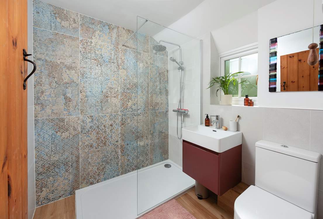 The stylish shower-room is on the ground floor.