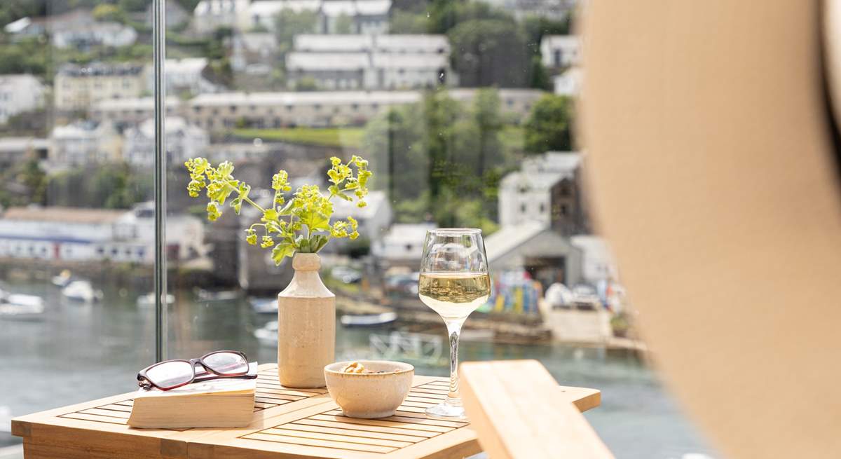 You have a bird's eye view of the comings and goings along the water.