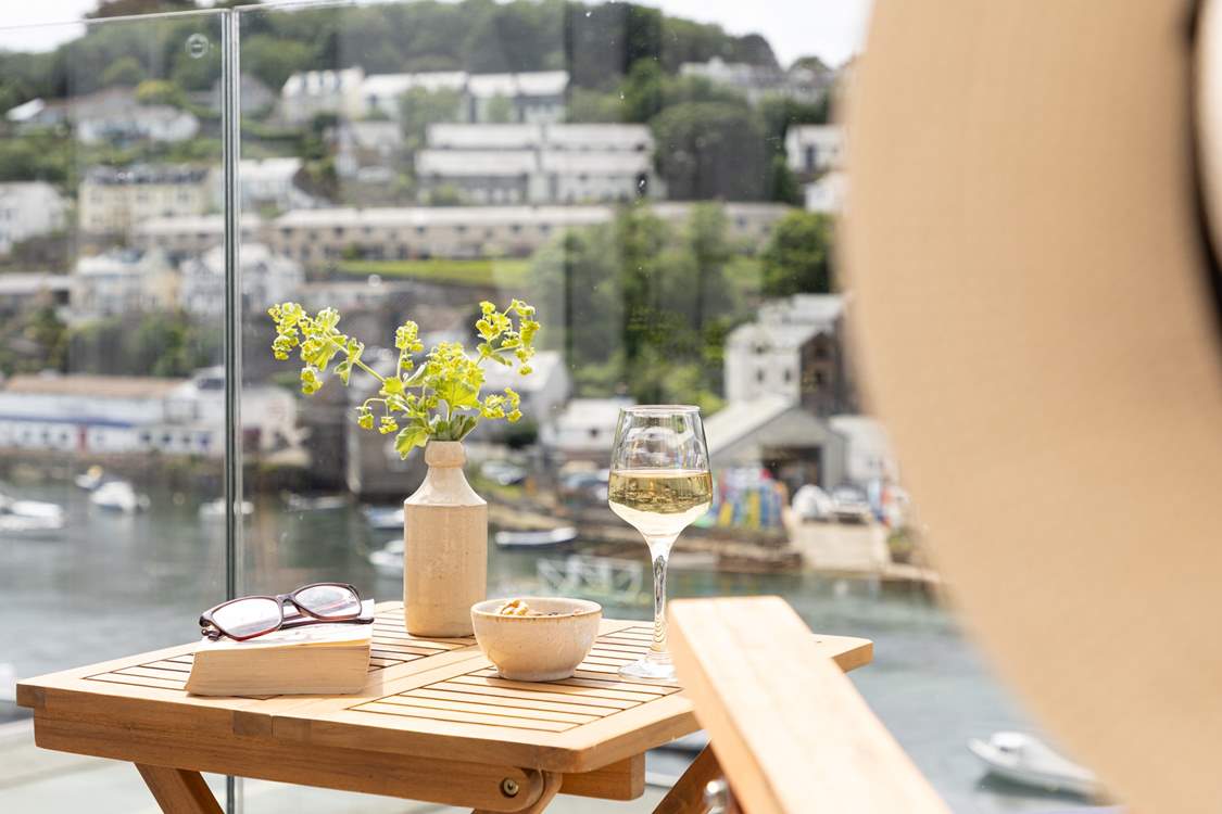 You have a bird's eye view of the comings and goings along the water.
