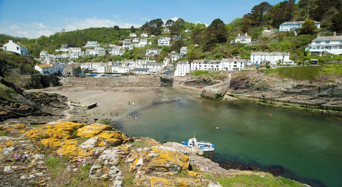 The charming fishing village of Polperro is just along the coast. 