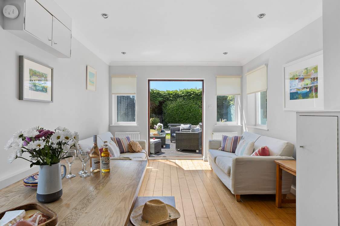 Patio doors from the main living-room lead out to the garden.