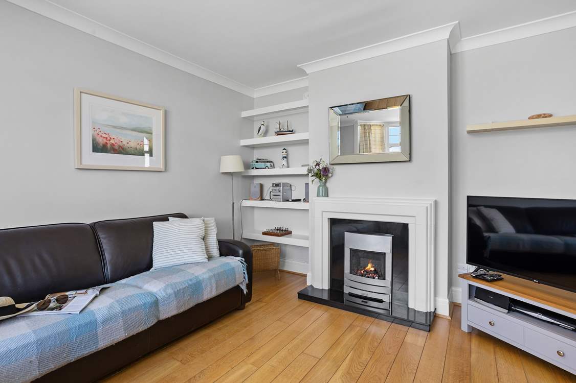 On chillier nights, switch on the fire and hunker down for the evening.