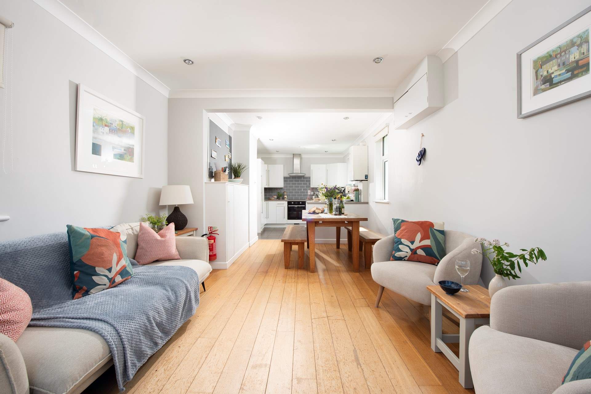 Open plan living is the order of the day.