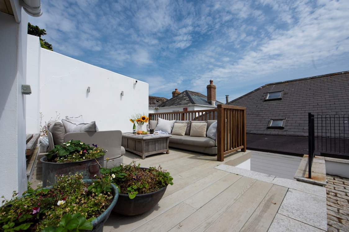 The steps leading to the terrace are steep and turning, children should be accompanied at all times when using this area.