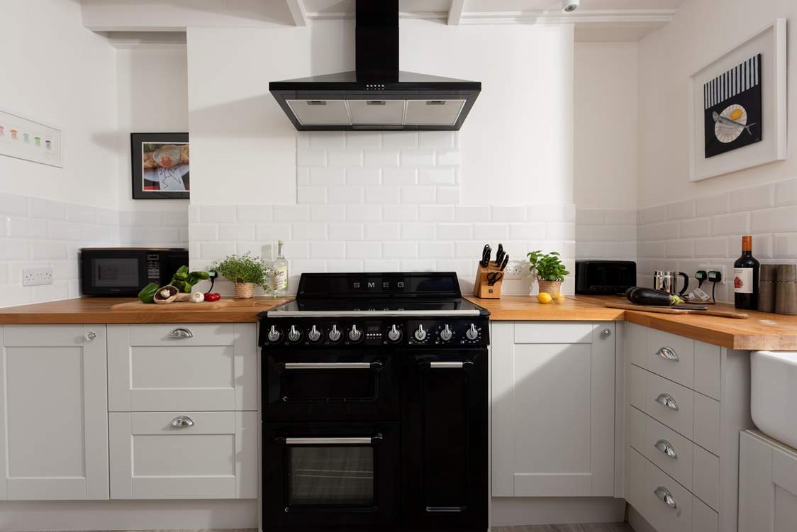 Create a holiday feast on the double electric range cooker.