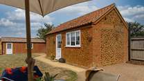 The building at the bottom of the garden is not for guests' use. 