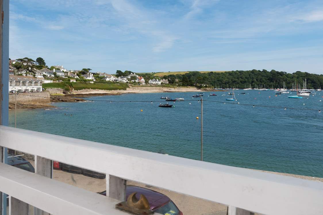 The view from the double bedroom takes in beautiful Summers beach to the left...