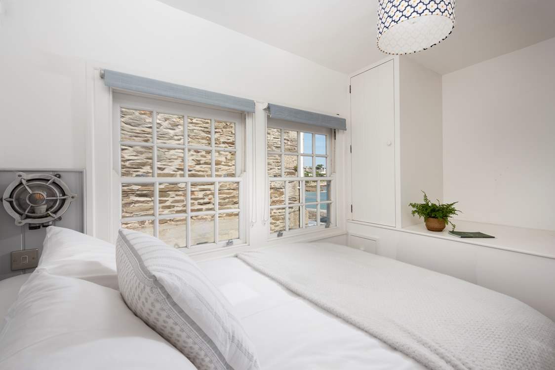 A glimpse of the sea from the single bedroom.