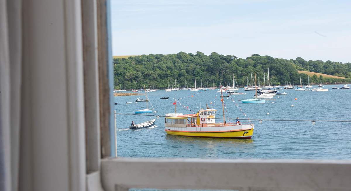 Watch the seasonal passenger ferry glide across the water. 