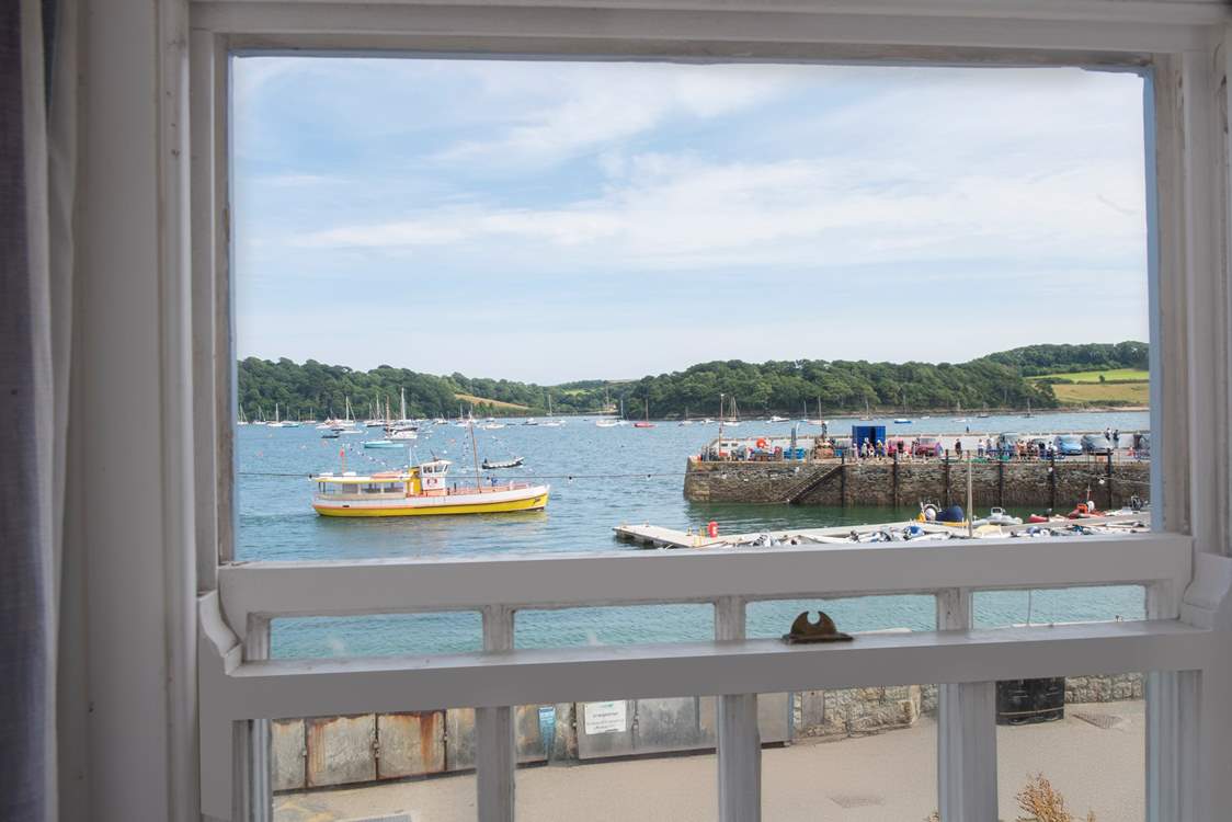 ...and the bustling harbour in front.