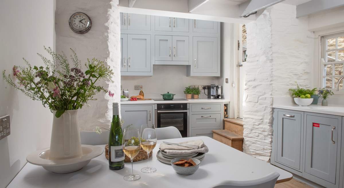 The ground floor is open plan, with a gorgeous dining and kitchen space. 