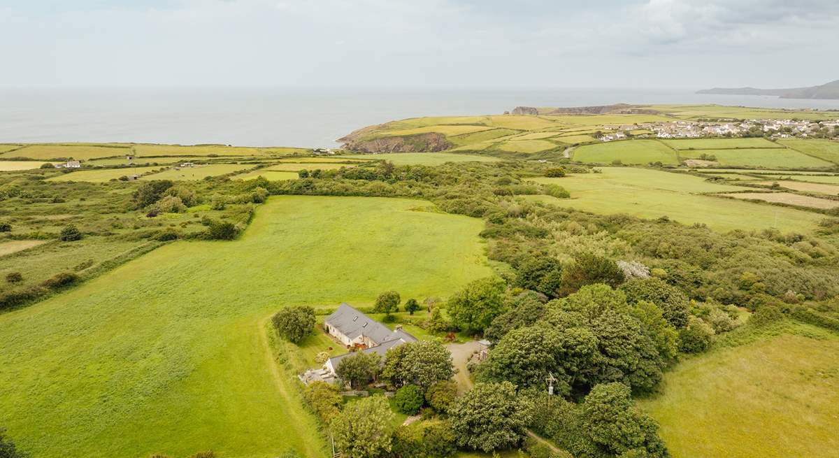 Surrounded by the sea nestling in the stunning Pembrokeshire National Park.