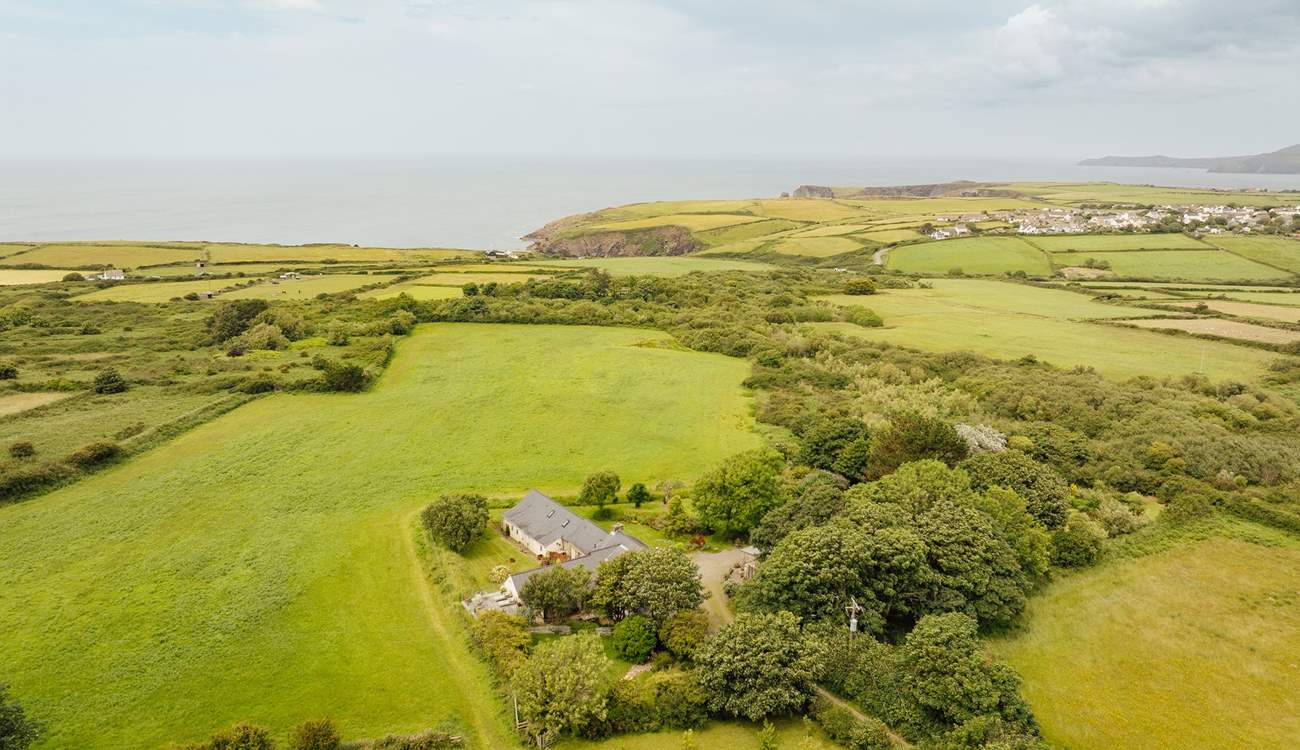 Surrounded by the sea nestling in the stunning Pembrokeshire National Park.