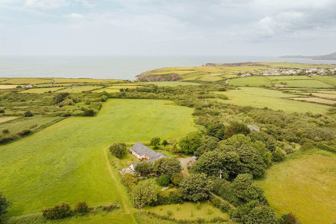 Surrounded by the sea nestling in the stunning Pembrokeshire National Park.