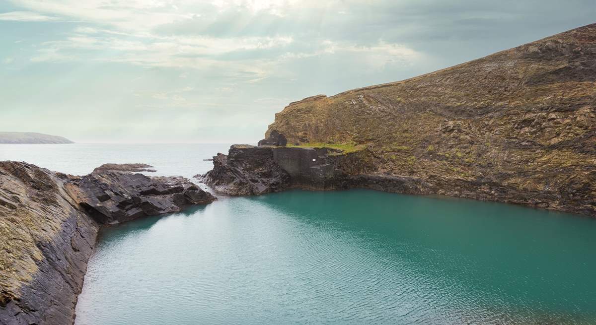 The magical Blue Lagoon near Abereiddy Beach, close to the cottage. 