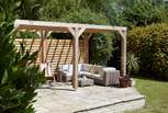 A peek at the beautiful corner sun terrace.