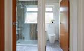 A stylish modern-rustic shower-room with a separate cloakroom next door.  - Thumbnail Image