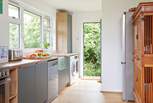 Step out to the fabulous rear garden from the kitchen.