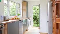 Step out to the fabulous rear garden from the kitchen.