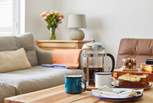 Coffee and cake time in the relaxing sitting-room.