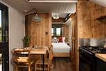 The beautiful light-filled space with rustic, countryside style. 