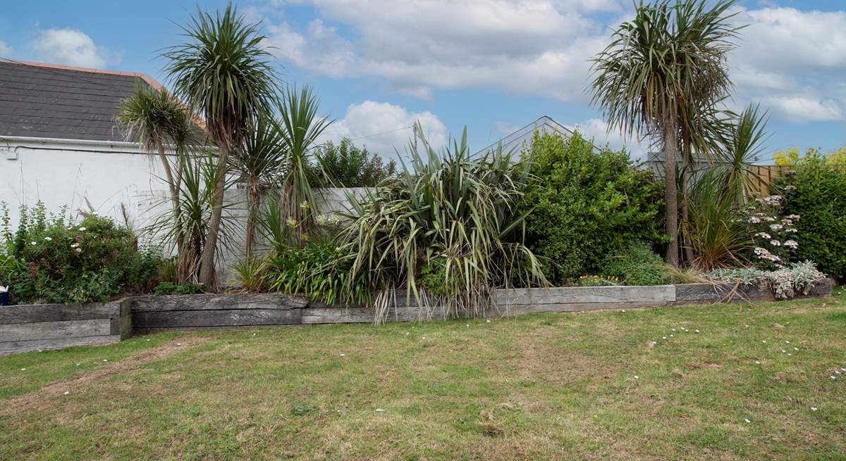 The back garden is enclosed.