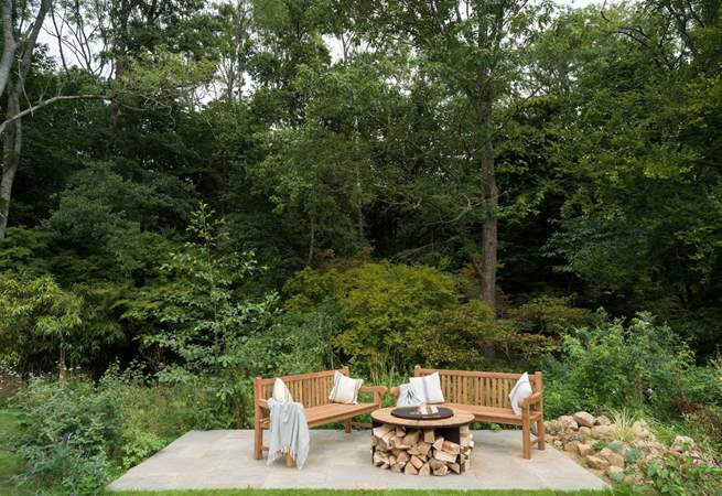 Connect with friends and family around the fire-pit.