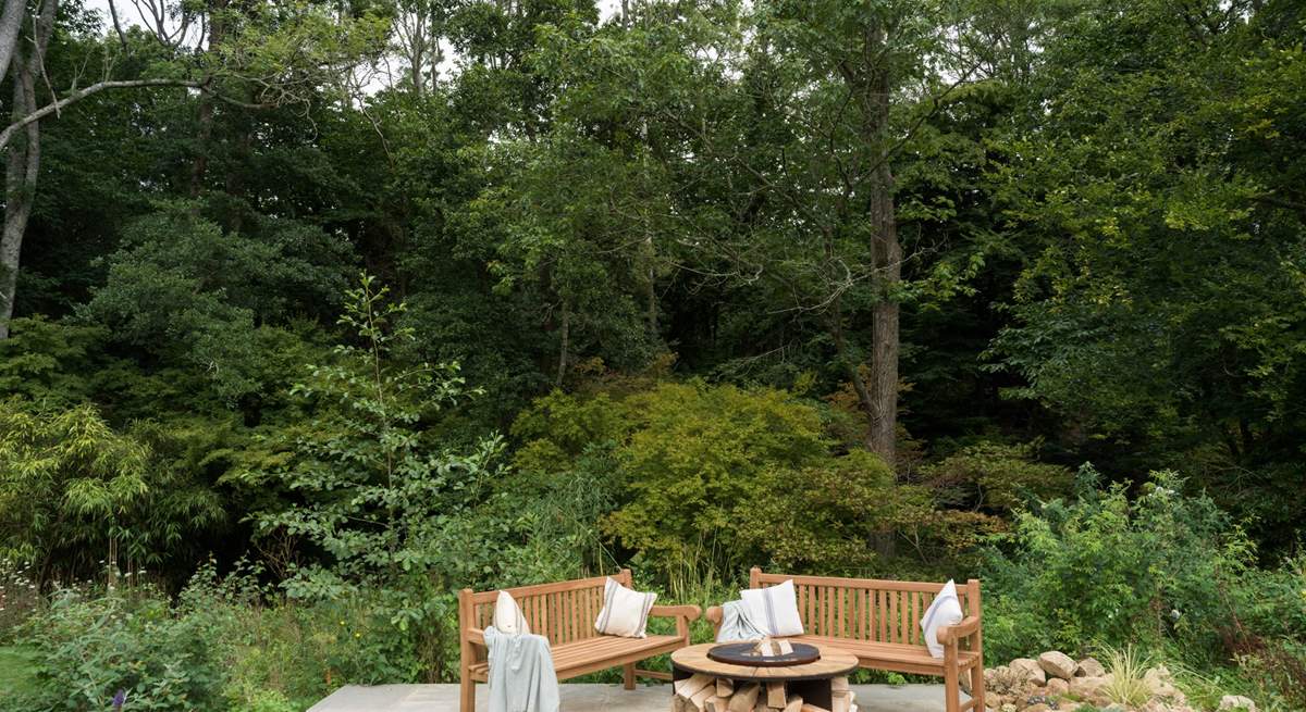 Connect with friends and family around the fire-pit.