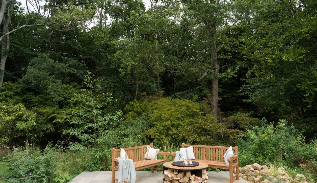 Connect with friends and family around the fire-pit.