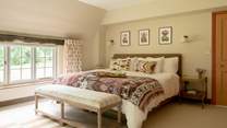 The main bedroom with Emperor bed (6' 6'' wide) is a relaxing haven.