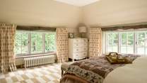Beautifully spacious with views of the garden.