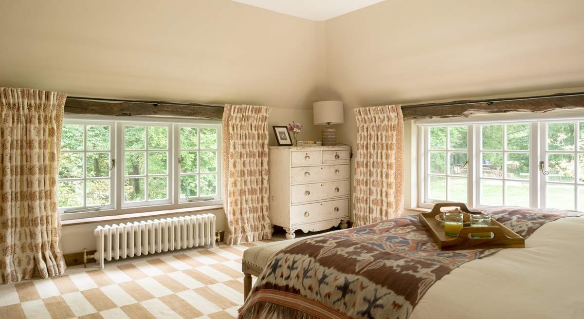 Beautifully spacious with views of the garden.
