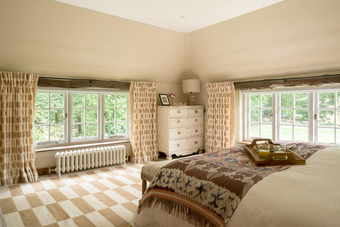 Beautifully spacious with views of the garden.