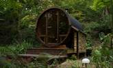 Head into the woods to your very own wood-fired sauna. - Thumbnail Image