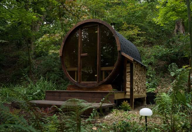 Head into the woods to your very own wood-fired sauna.