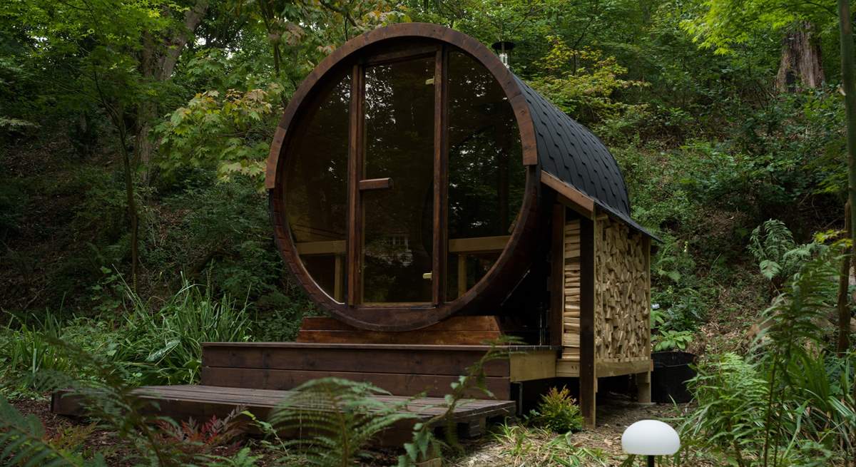 Head into the woods to your very own wood-fired sauna.
