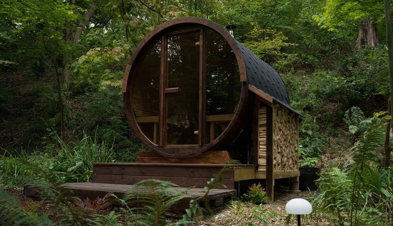 Head into the woods to your very own wood-fired sauna.