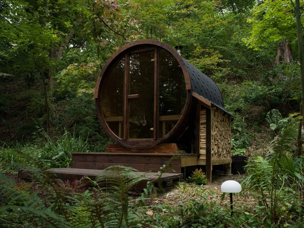 Head into the woods to your very own wood-fired sauna.