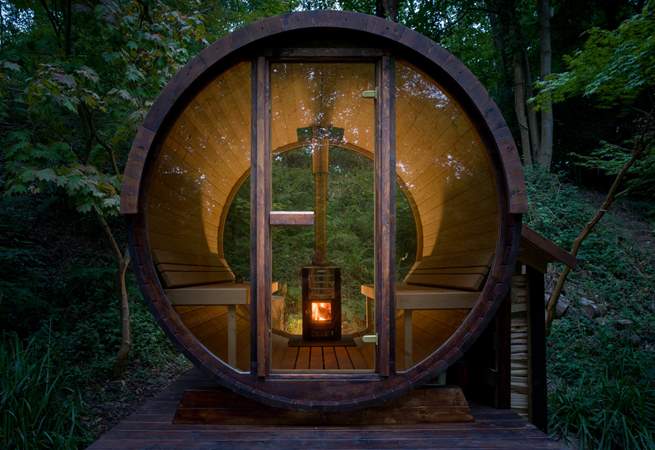 With its very own wood-fired sauna.