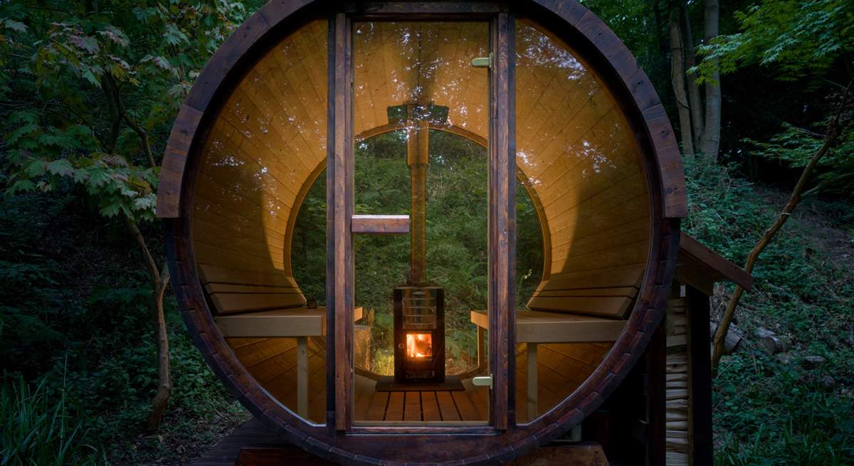 With its very own wood-fired sauna.